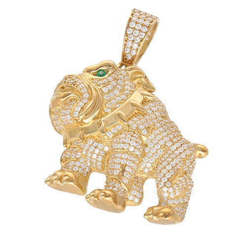 10 Karat Gold & Cz Bulldog Charm
