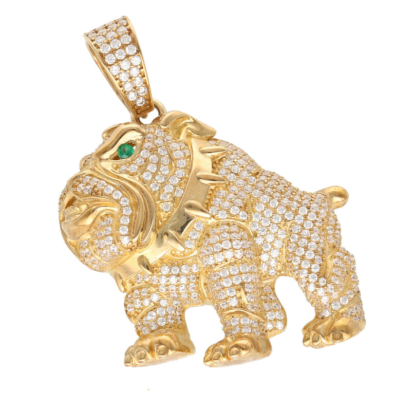 10 Karat Gold & Cz Bulldog Charm