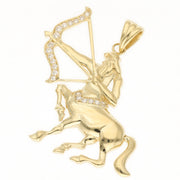 14 Karat Gold & Cz Sagittarius Charm