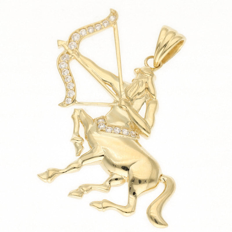 14 Karat Gold & Cz Sagittarius Charm