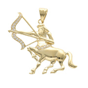 Gold & Cz Sagittarius Charm