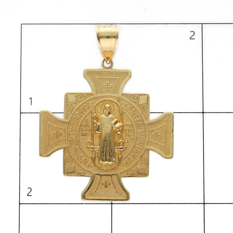 10 Karat Gold San Benito Abad Cross Charm