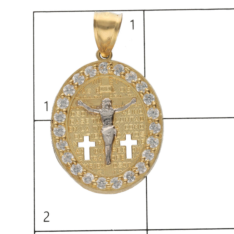 10 Karat Gold & CZ Cross Charm