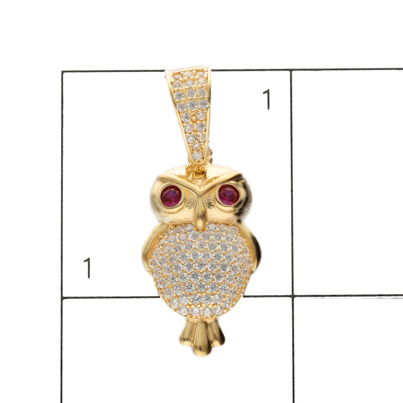 14 Karat Gold Owl Charm