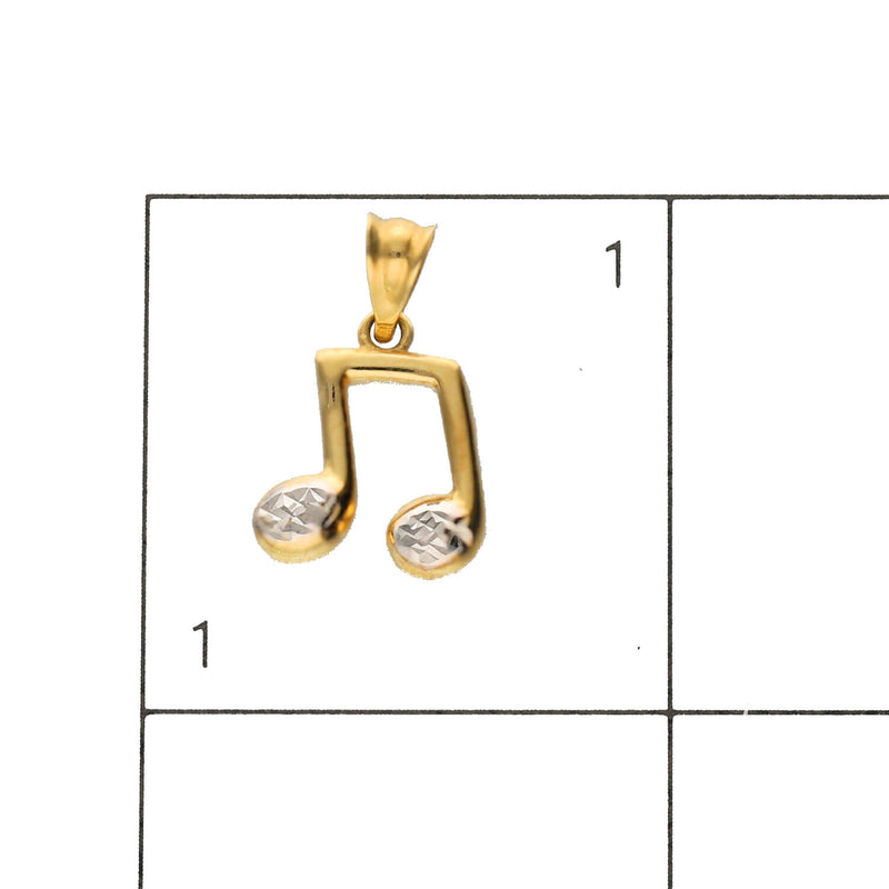 14 Karat Gold Music Note charm