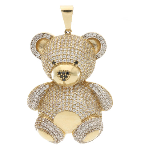 14 karat Gold & Cz Teddy Bear Charm