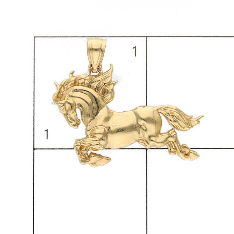 14 Karat Gold Plain Horse Charm