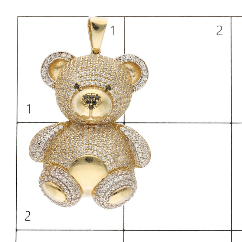14 karat Gold & Cz Teddy Bear Charm