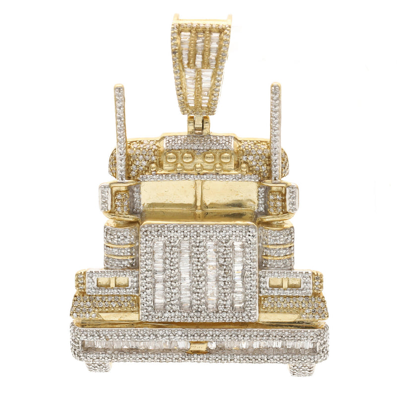 10 Karat Gold 2.50CTW Truck Diamond Charm