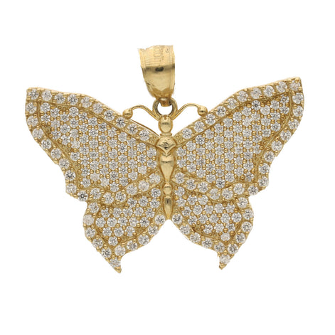 10 Karat Gold &  CZ Butterfly Charm