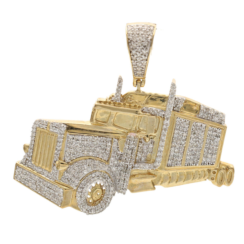 10 Karat Gold & 1.00 ctw Diamond Truck Charm
