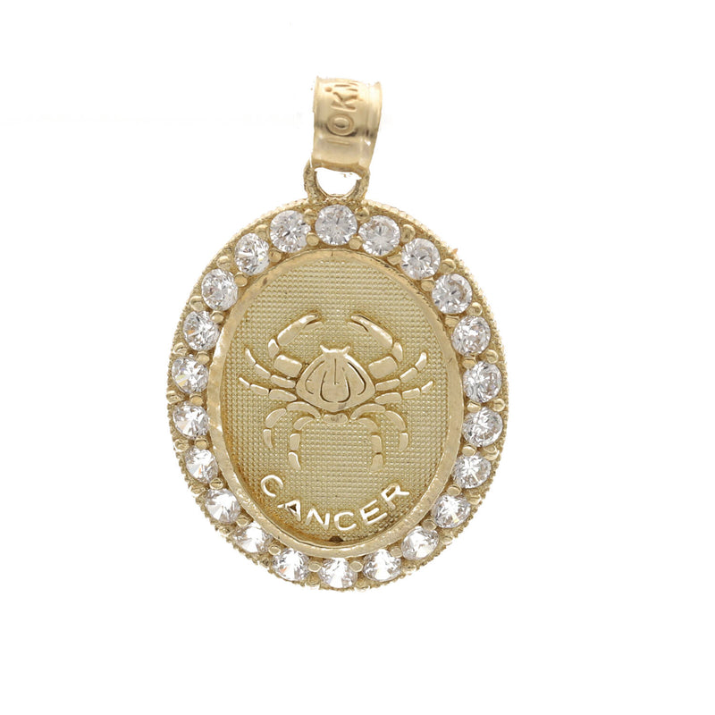Gold Cancer Zodiac Charm