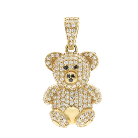 14 Karat Gold & Cz Teddy Bear Charm