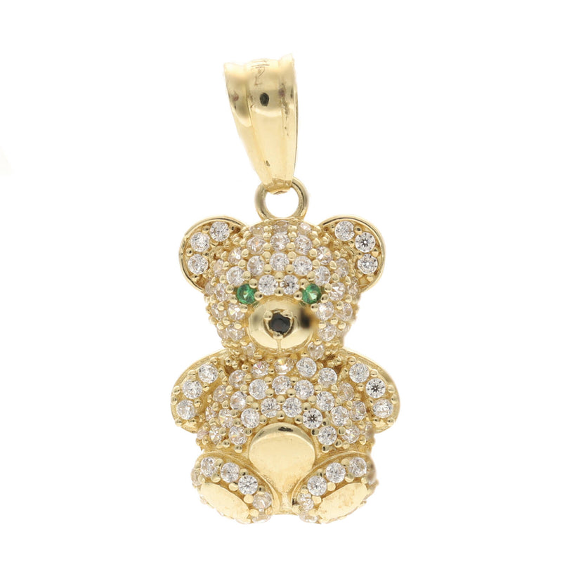 10 Karat Gold &  CZ Mini  Teddy Bear Charm