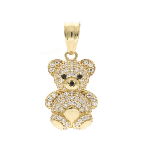 10 Karat Gold &  CZ Mini  Teddy Bear Charm