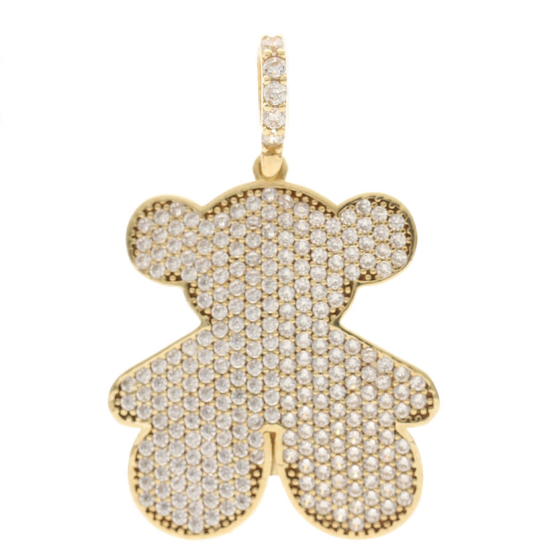 14 Karat Gold & Cz  Fancy  Bear Charm