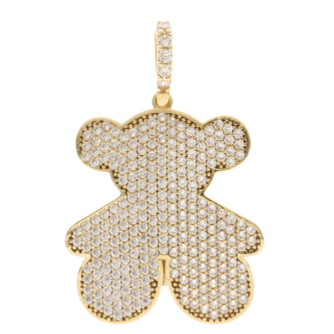 14 Karat Gold & Cz  Fancy  Bear Charm