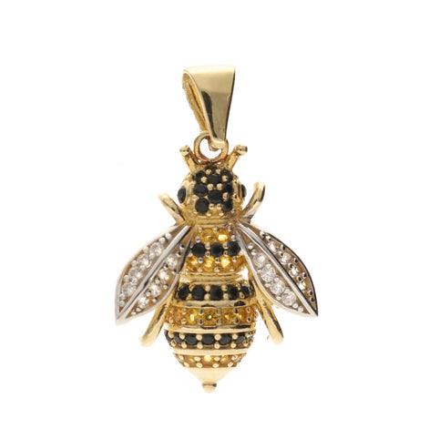 Gold & CZ Bee Charm