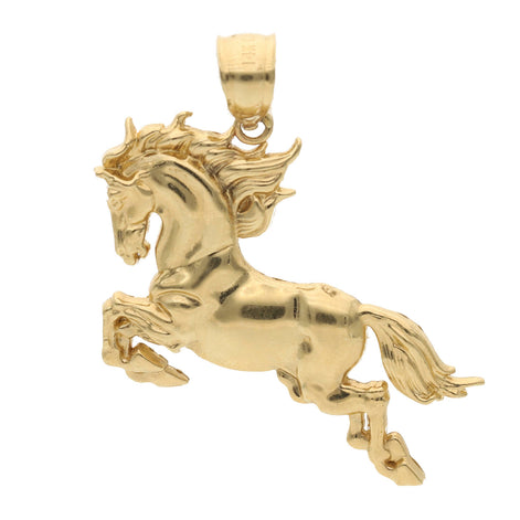 14 Karat Gold Plain Horse Charm