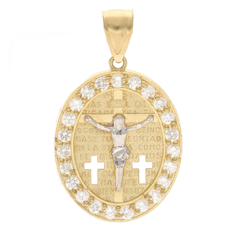 10 Karat Gold & CZ Cross Charm
