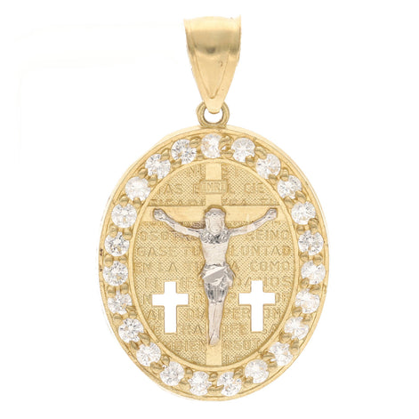 10 Karat Gold & CZ Cross Charm