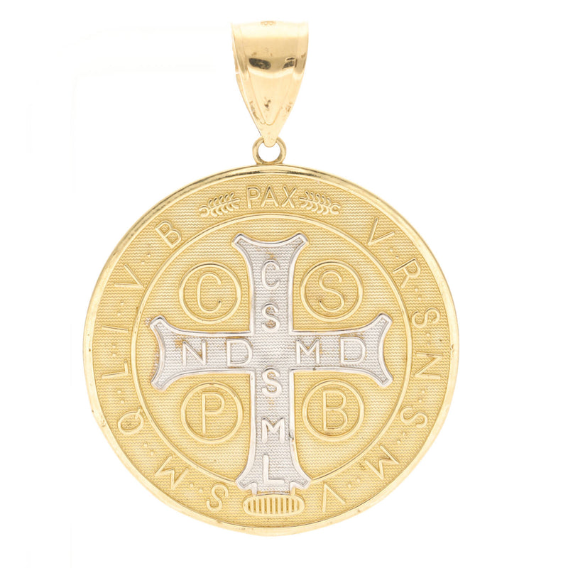 Real Gold Two Tone St Benito Abad Charm