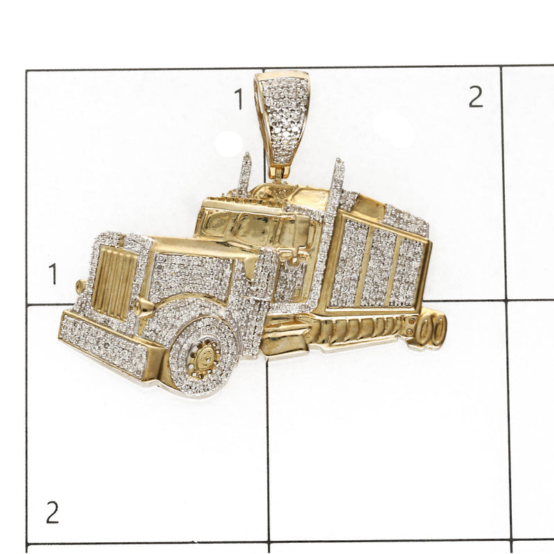 10 Karat Gold & 1.00 ctw Diamond Truck Charm