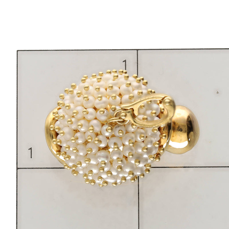 14 Karat Gold & Pearl Fancy Turtle Charm