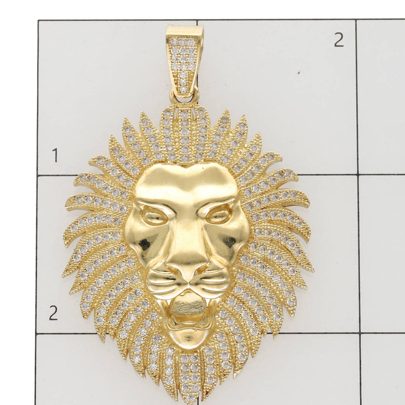 10 Karat Gold Lion Face Charm