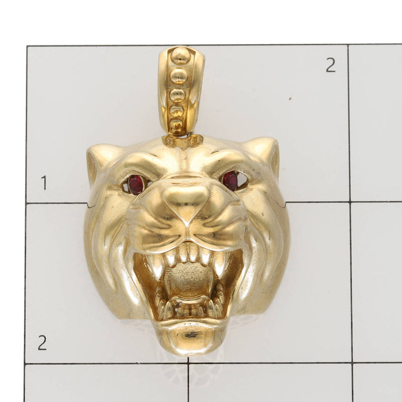 10 Karat Gold & Cz Panther Charm