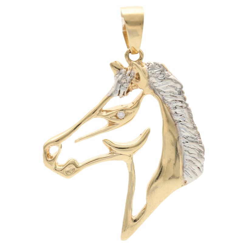 10 Karat Gold Two Tone Horse Charm