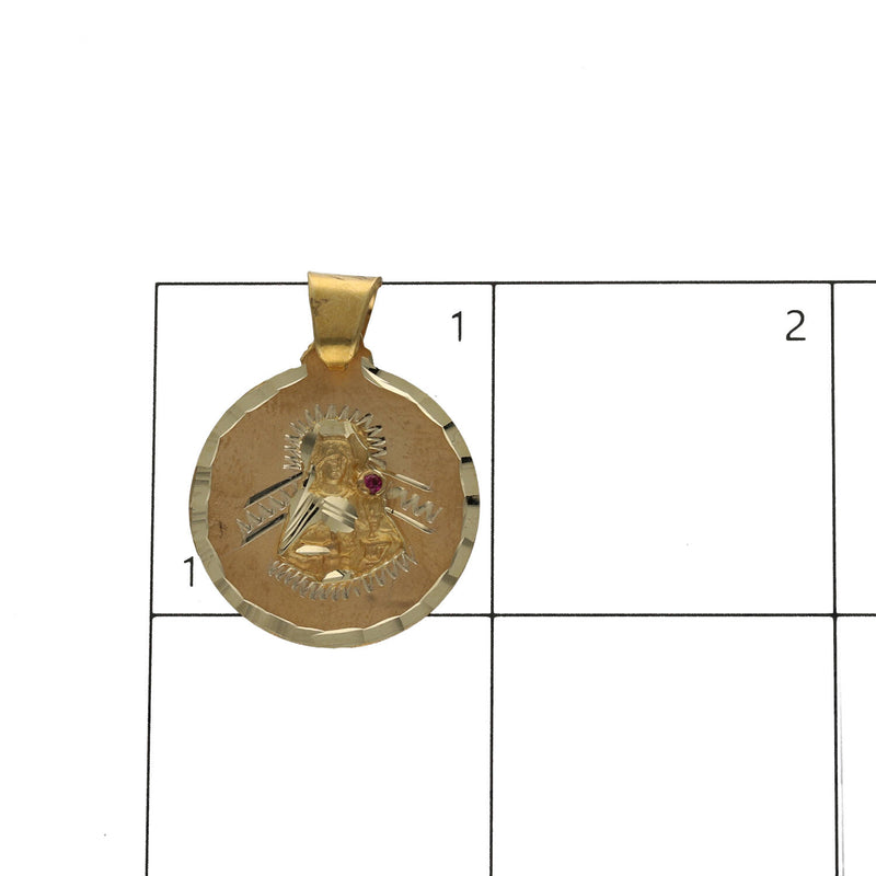 10 Karat Gold  Diamond Cut Sta Barbara  Medal