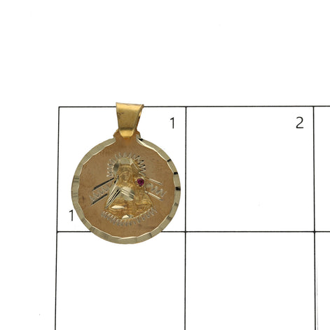 10 Karat Gold  Diamond Cut Sta Barbara  Medal W:2.8