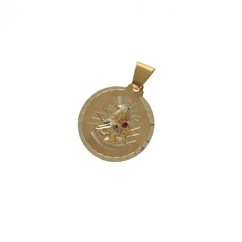 10 Karat Gold  Diamond Cut Sta Barbara  Medal
