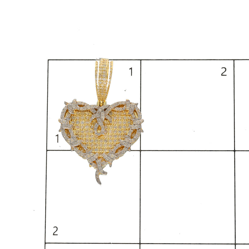 10 Karat Gold 0.65 ctw Diamond Karol G Heart Charm