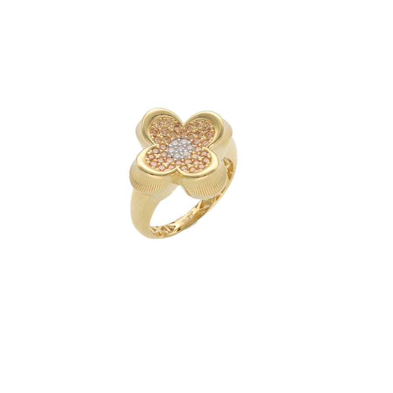 14 Karat Real Gold Flower Ring