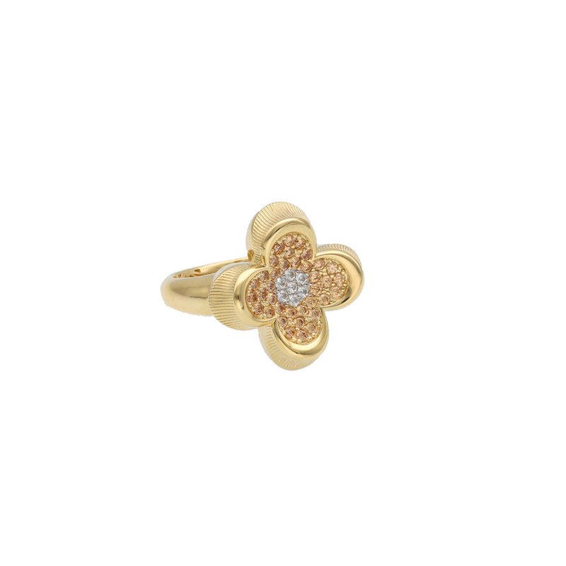 14 Karat Real Gold Flower Ring