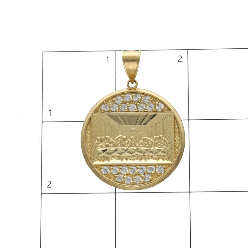 10 Karat Gold Last Supper Medal Charm