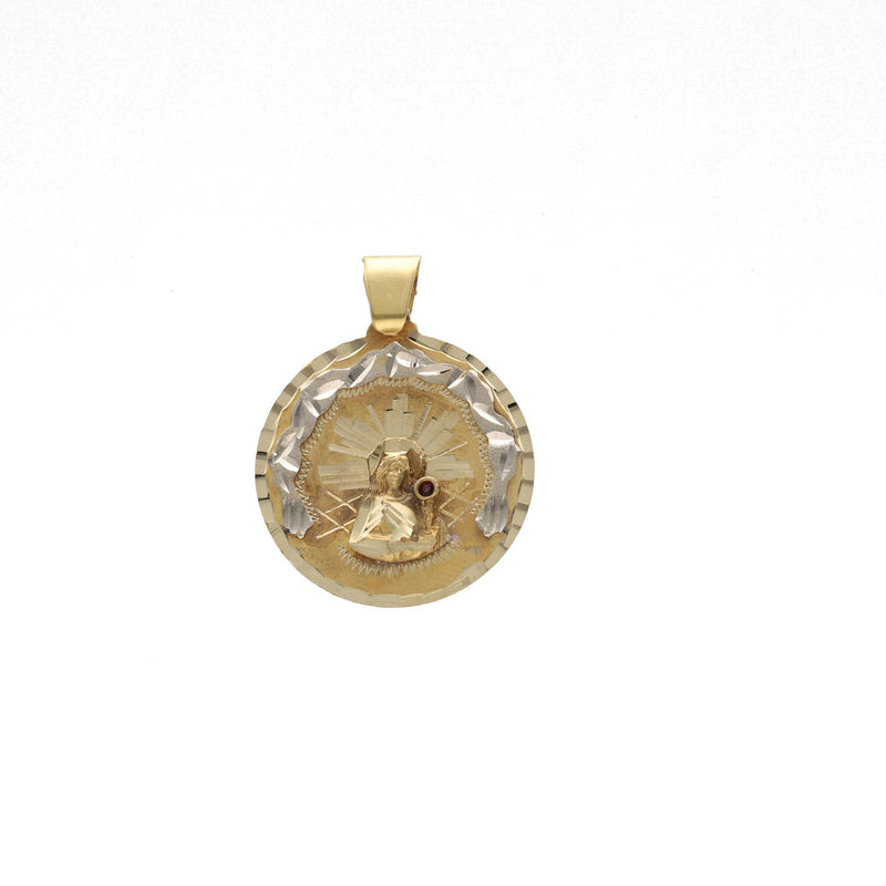 10 Karat Gold Diamond Cut Santa Barbara Medal