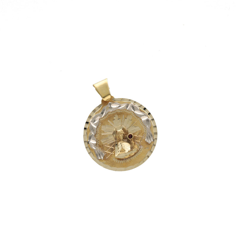 10 Karat Gold Diamond Cut Santa Barbara Medal