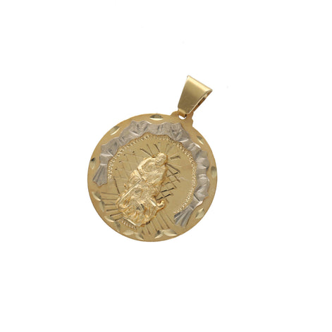 10 Karat Gold  Two Tone St. Lazaro Medal