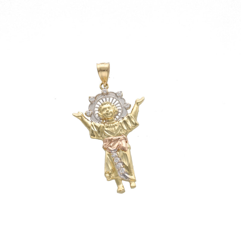 14 Karat Gold Three Tone Baby Jesus Charm