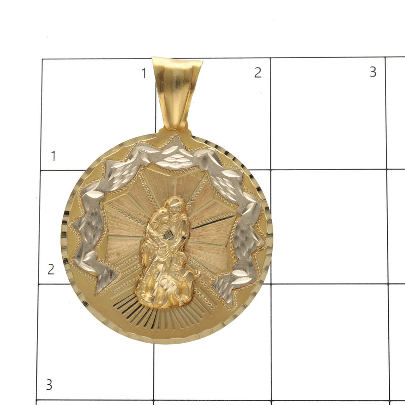 14 Karat Gold St Lazaro Medal