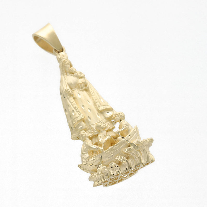 14 Karat Gold Caridad del cobre Mate Charm
