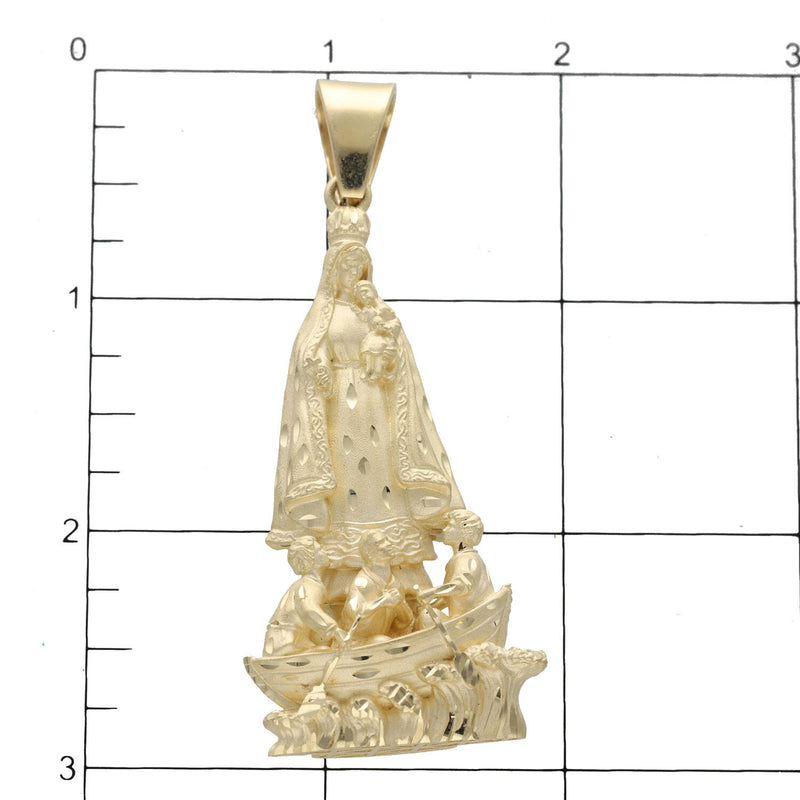 14 Karat Gold Caridad del cobre Mate Charm