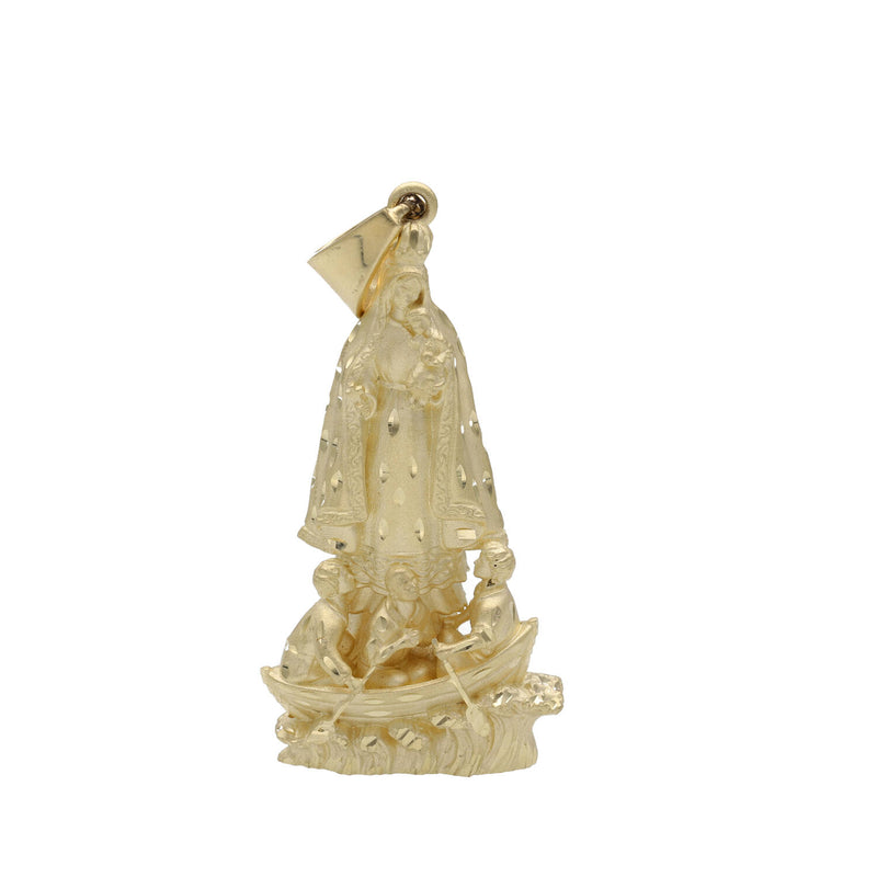 14 Karat Gold Caridad del cobre Mate Charm