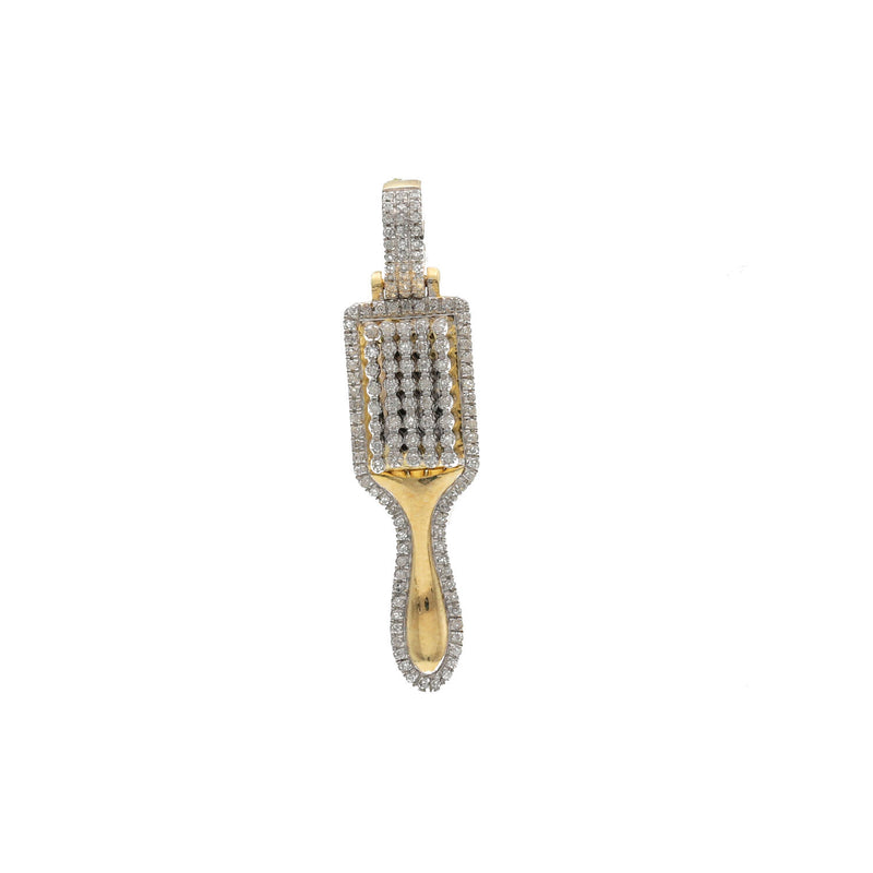 10 Karat Gold Natural Diamond Comb Charm