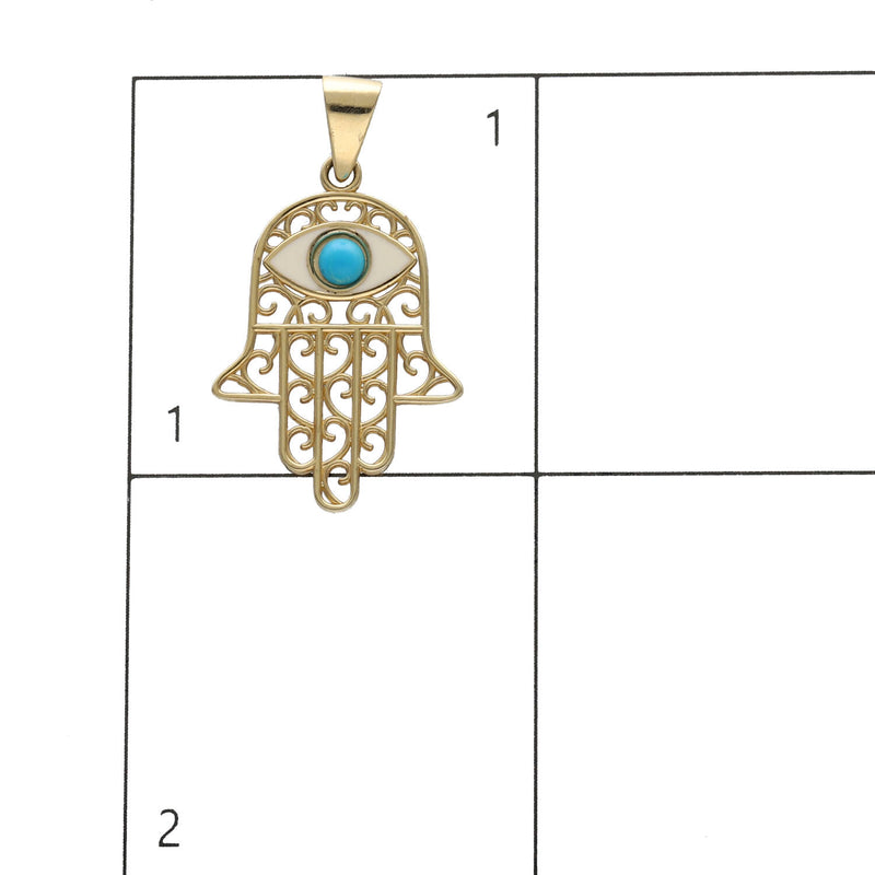 14 Karat Gold Hamsa Charm