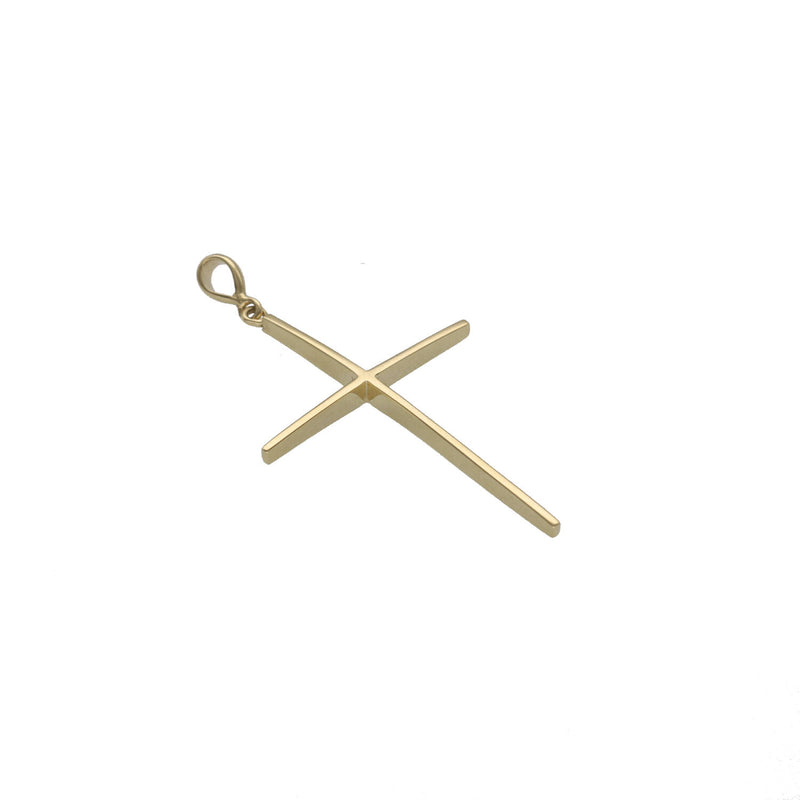 14 Karat Gold Plain Cross Charm