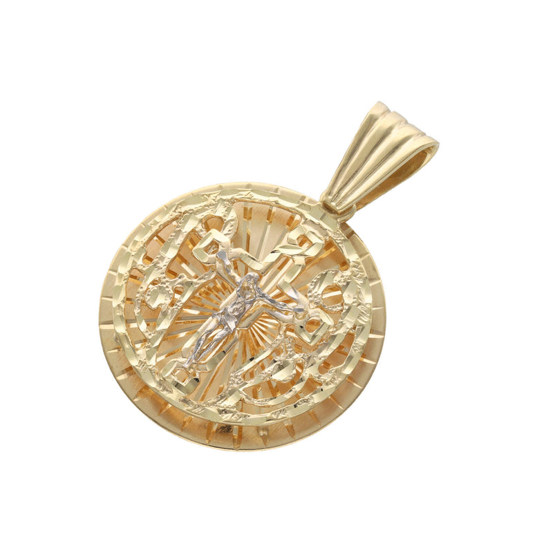 10 Karat Gold Nugget Style Jesus Christ Crucifix Medal